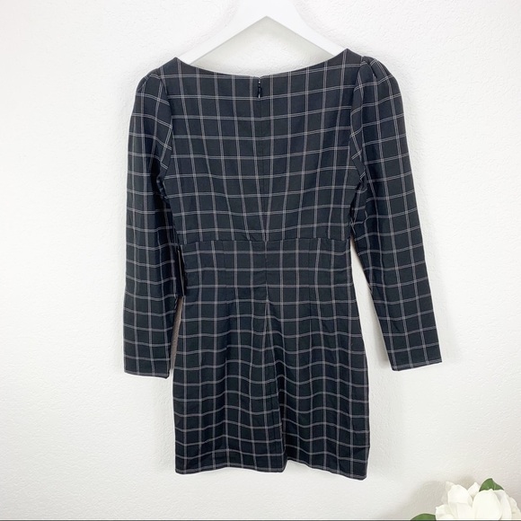 NEW NWT h:ours Shae Dress in Black & White Plaid Mini Cocktail Revolve Size XS - Picture 6 of 8